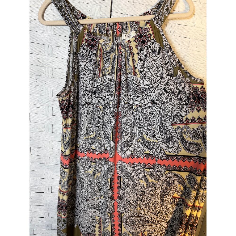 Cato women’s maxi dress sleeveless halter, bohemian hippie, colorful plus size ￼ - Picture 3 of 12